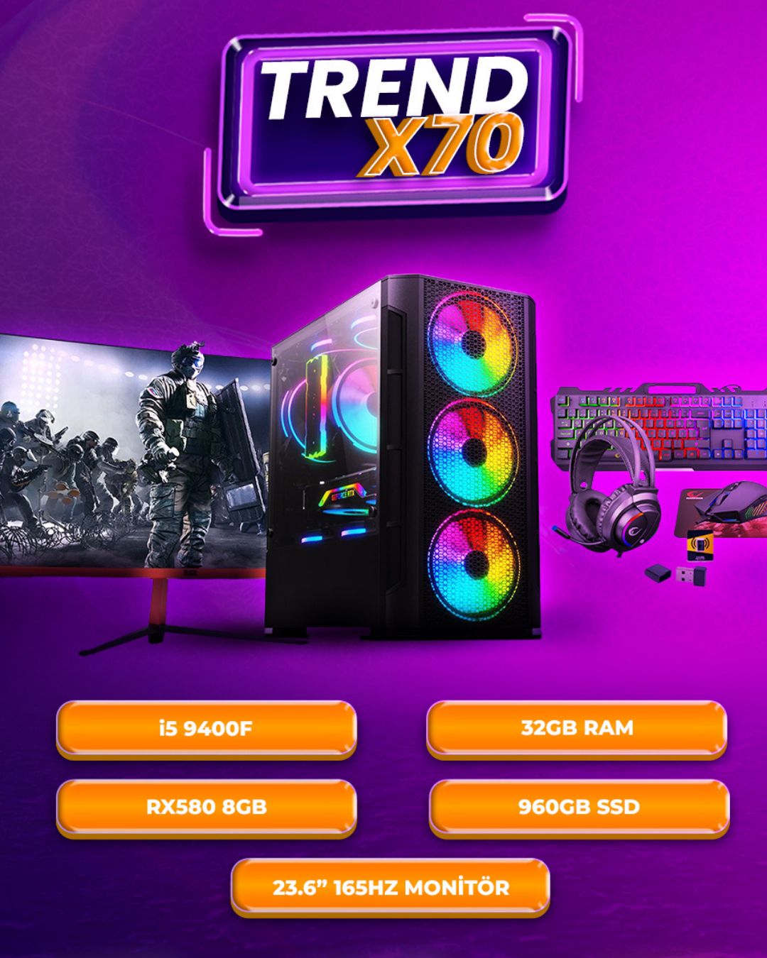 Trend X70 Oyuncu Bilgisayarı