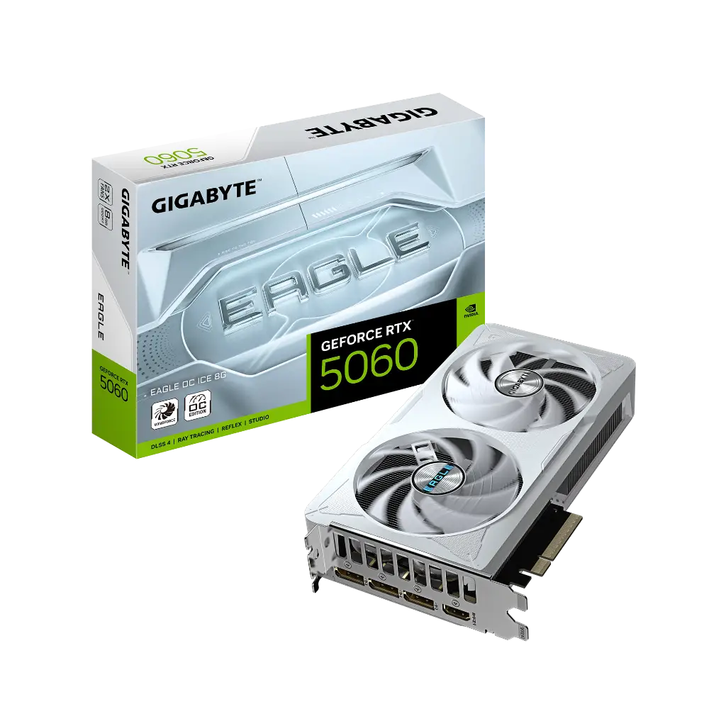 GIGABYTE GeForce RTX 5060 EAGLE ICE OC 8GB 128Bit GDDR7 DLSS 4 Ekran Kartı
