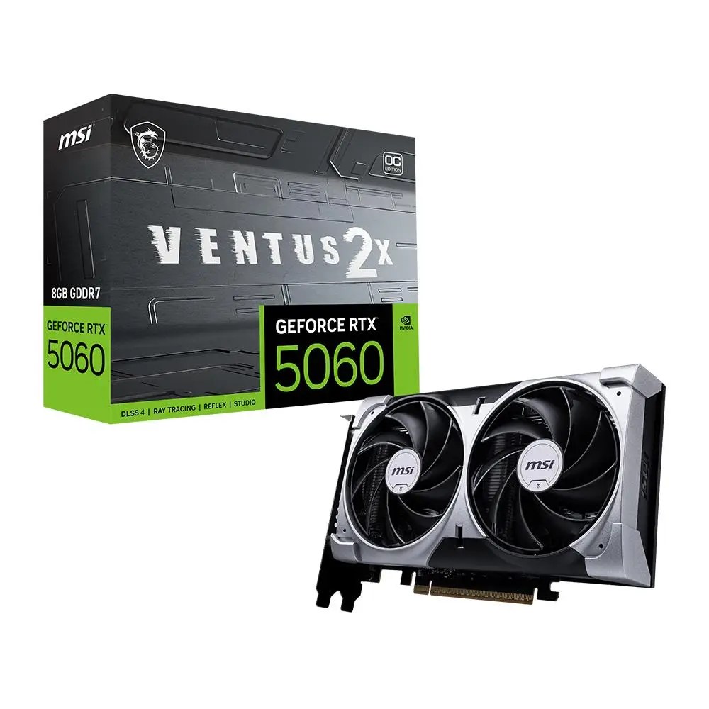 MSI GeForce RTX 5060 VENTUS 2X OC 8GB 128Bit GDDR7 DLSS 4 Ekran Kartı