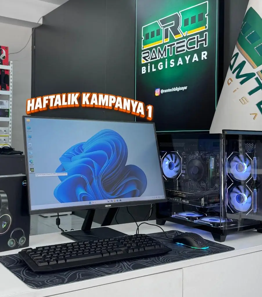 Ryzen 7 5700 İşlemci - 16GB Ram - 480GB SSD - RTX 5060 | 24'' 144Hz Monitör | Haftalık Kampanya 1