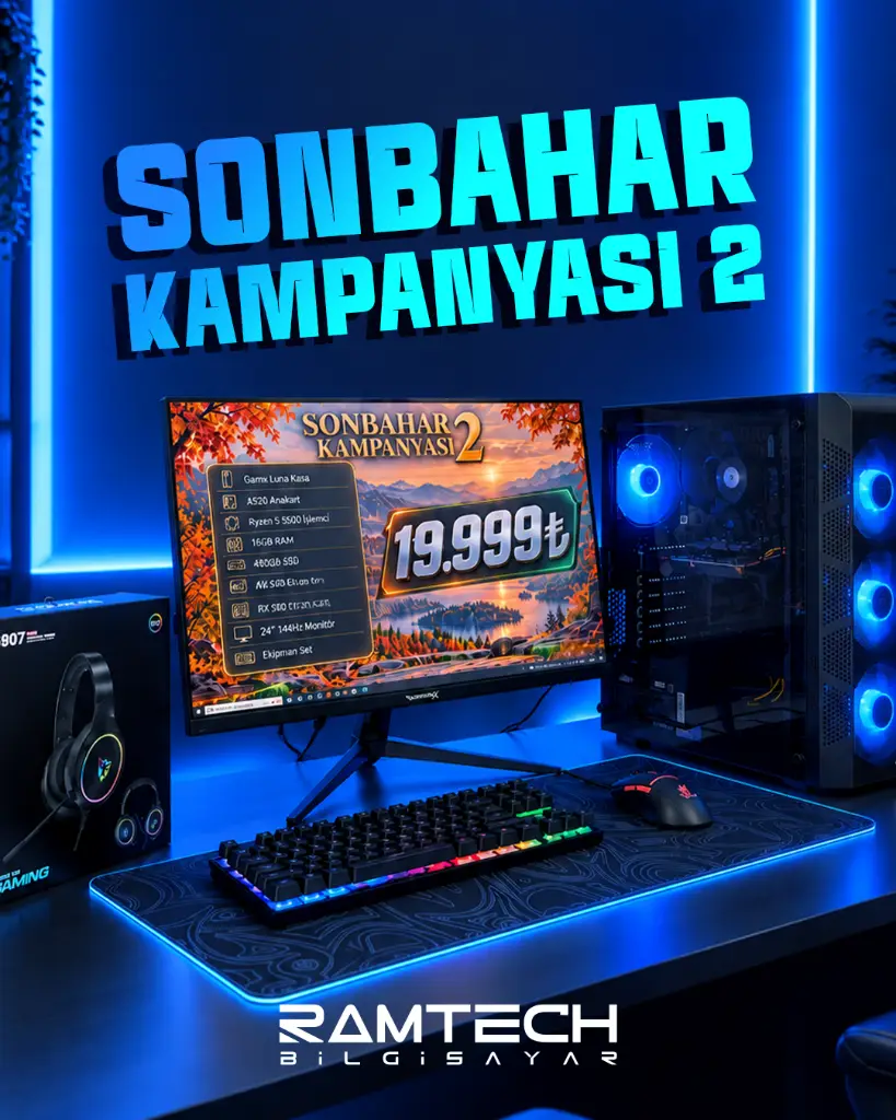 Sonbahar Kampanyası - 2 | i7 4770 İşlemci 16GB Ram 480GB SSD 4GB Ekran Kartı 24'' 100Hz Monitörlü Full Set
